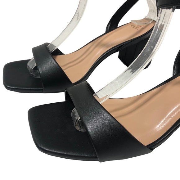 NWT A New Day Adr00 Sonora Slip On Heels Sandals Black Sz 8W - Picture 3 of 11